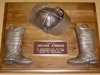 Helmet and Boots Bronze Plaque
