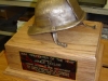 Bronze Firefighter Helmet Statue