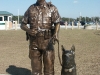 bronze statue with k9 at Matt Williams at Memorial site