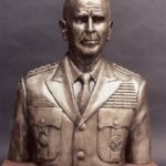 Bronze portrait bust of General John Vessey