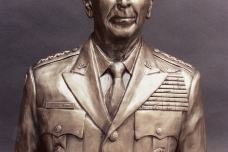 Bronze portrait bust of General John Vessey