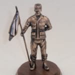 first sergeant statue with flag