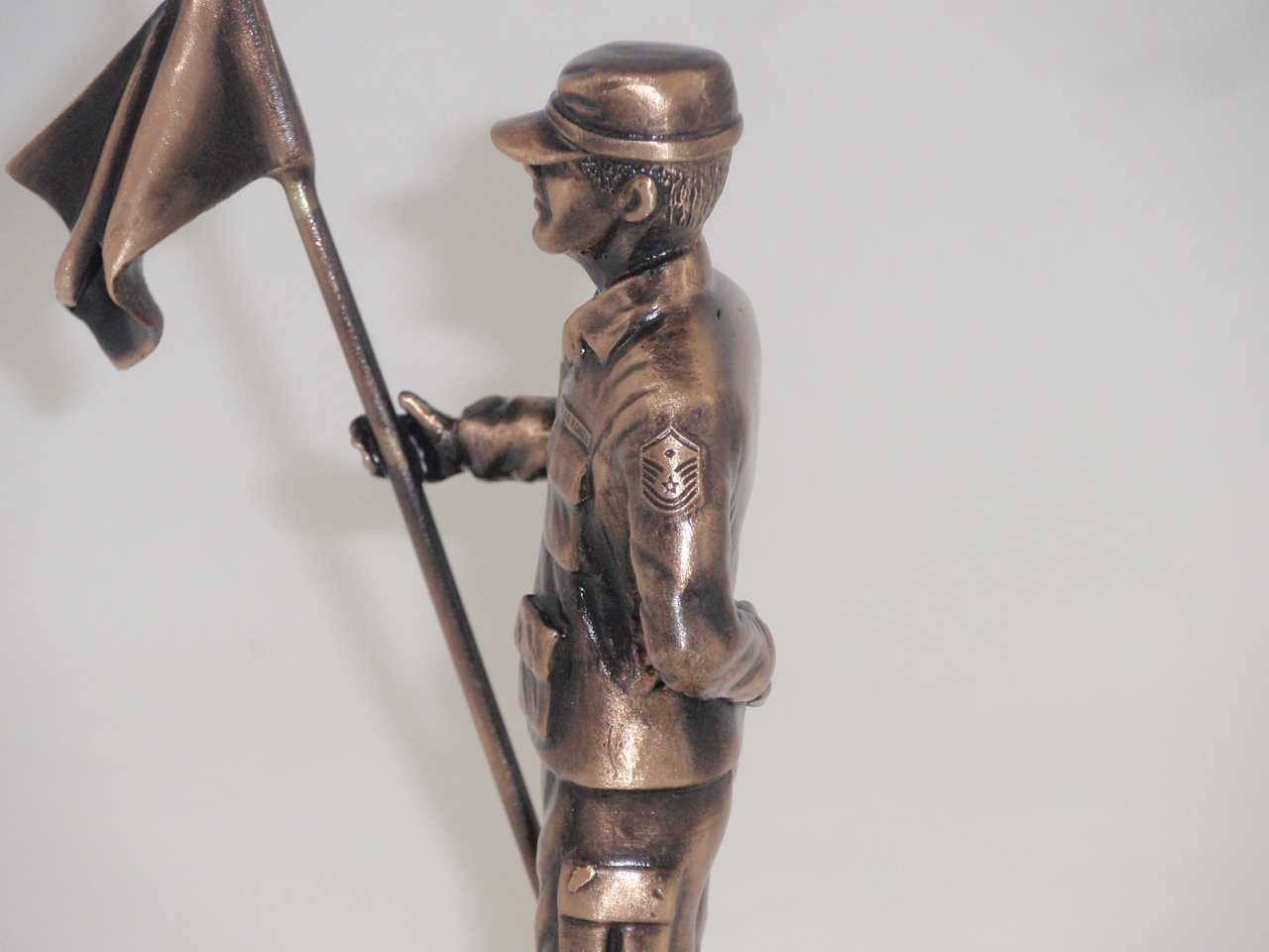 side profile of first sergeant statue