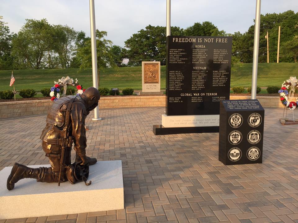 The Call to Duty Soldier can be custom to your memorial.