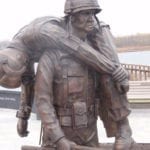 closeup of eden prairie veterans memorial