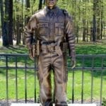 police officer bronze statue