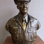 officer bronze portrait bust