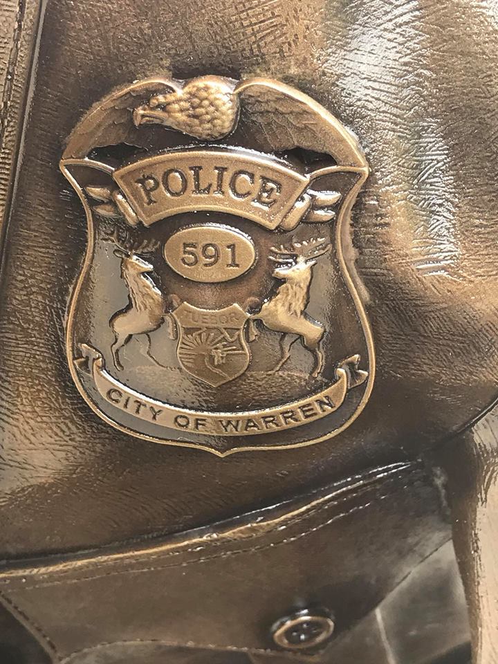 Custom bronze police officer badge to your department.