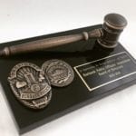 gavel plaque with base