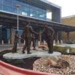 military memorial statues at Fort Hood