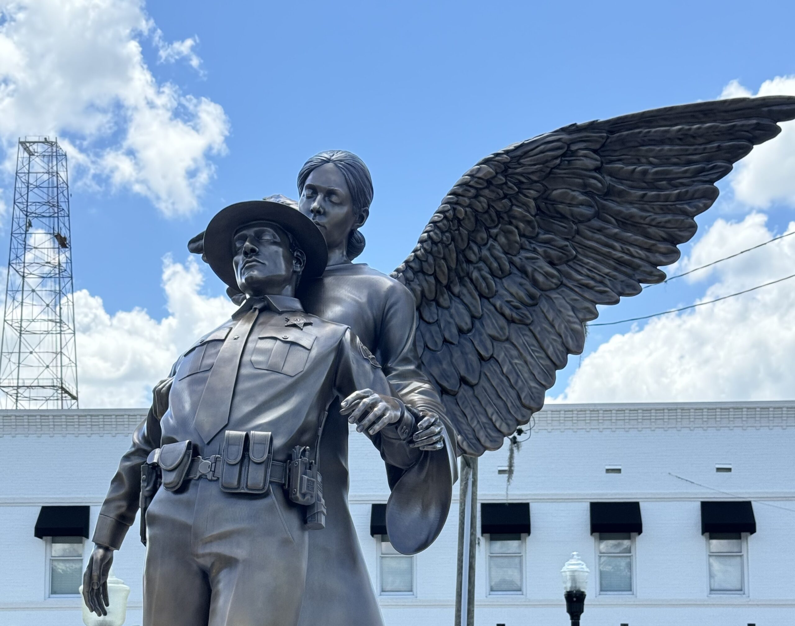 fallen law enforcement officers memorial with angel