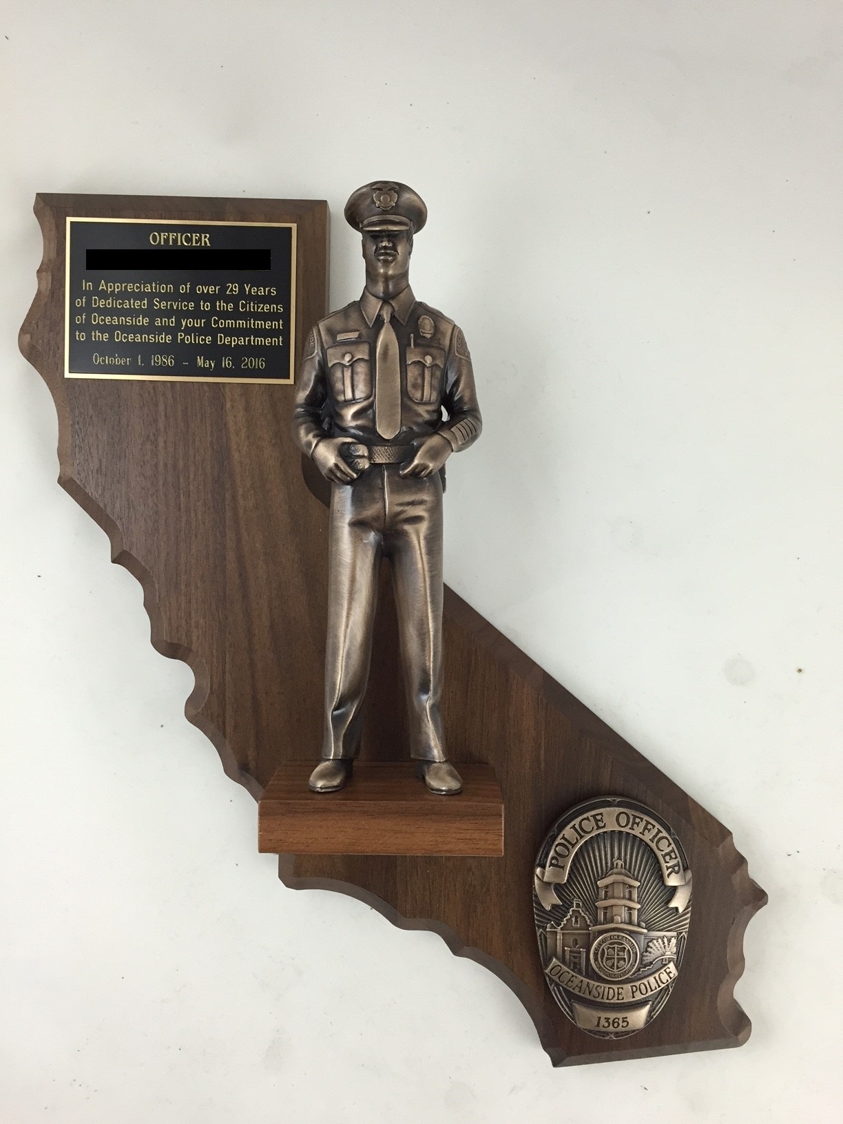 police officer california figurine