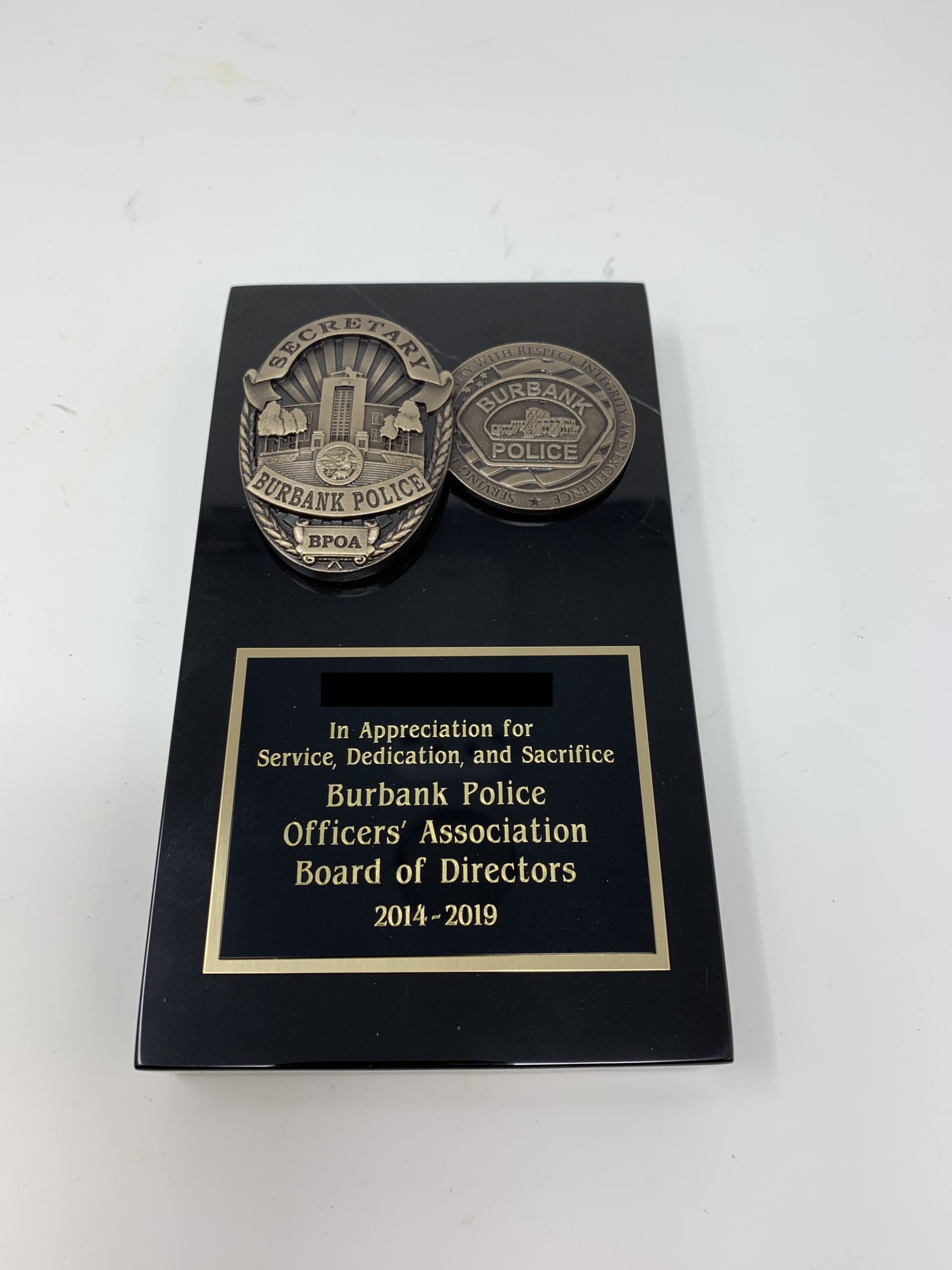law enforcement badge plaques