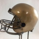 custom made bronze sculpture of a football helmet