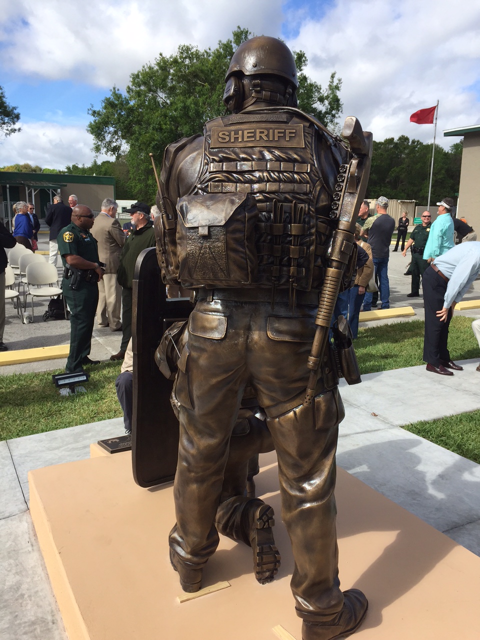 life-size statue of swat entry
