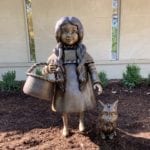 Bronze Wizard of Oz Dorthy and Toto Statues