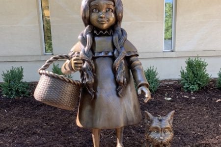 Bronze Wizard of Oz Dorthy and Toto Statues