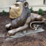 cowardly lion statue