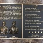 bronze portrait plaque for "Taps"