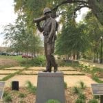 Bronze military memorial WWII Marine Richard Sorensen statue