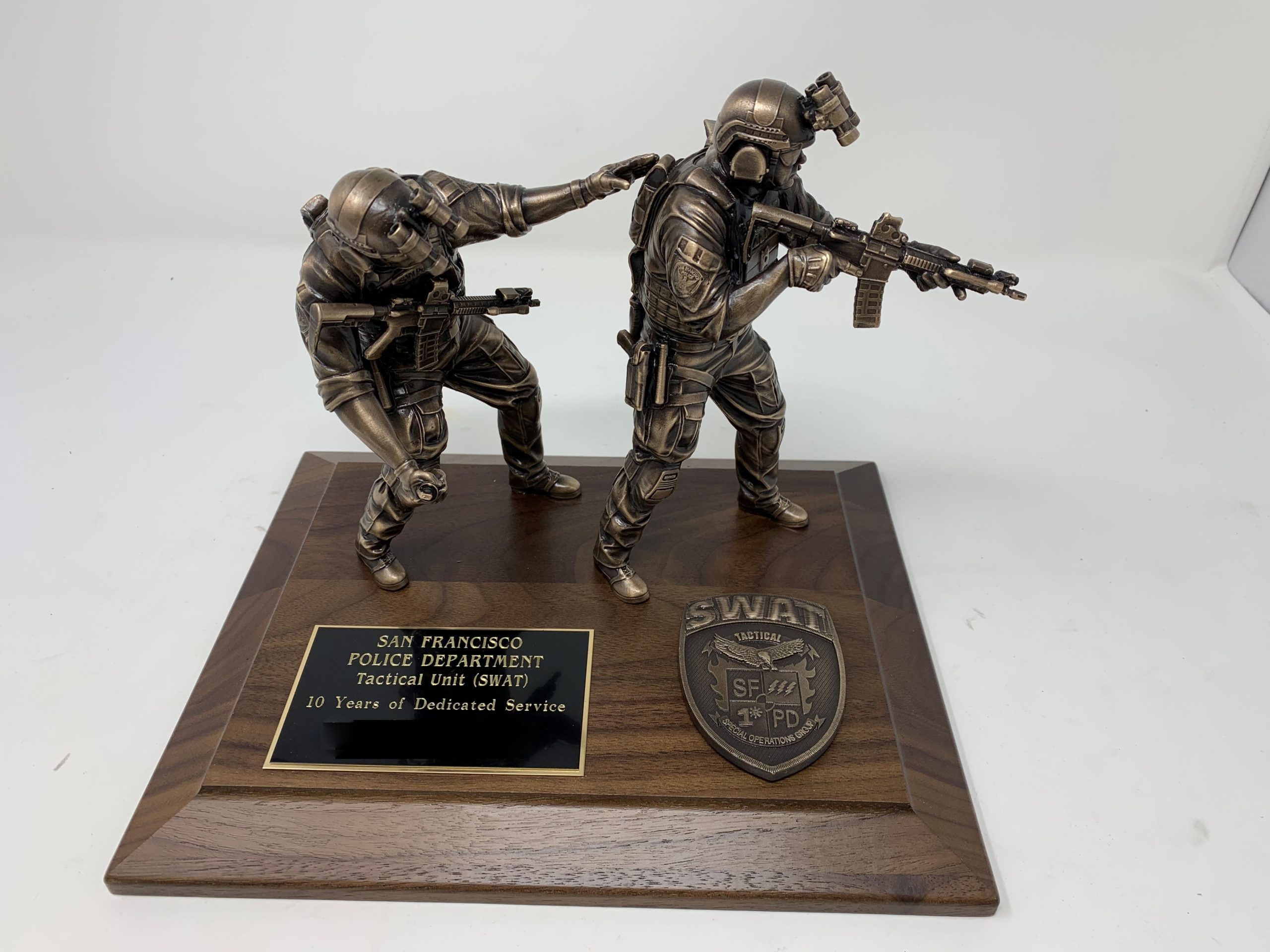 Bronze SWAT Entry Statues