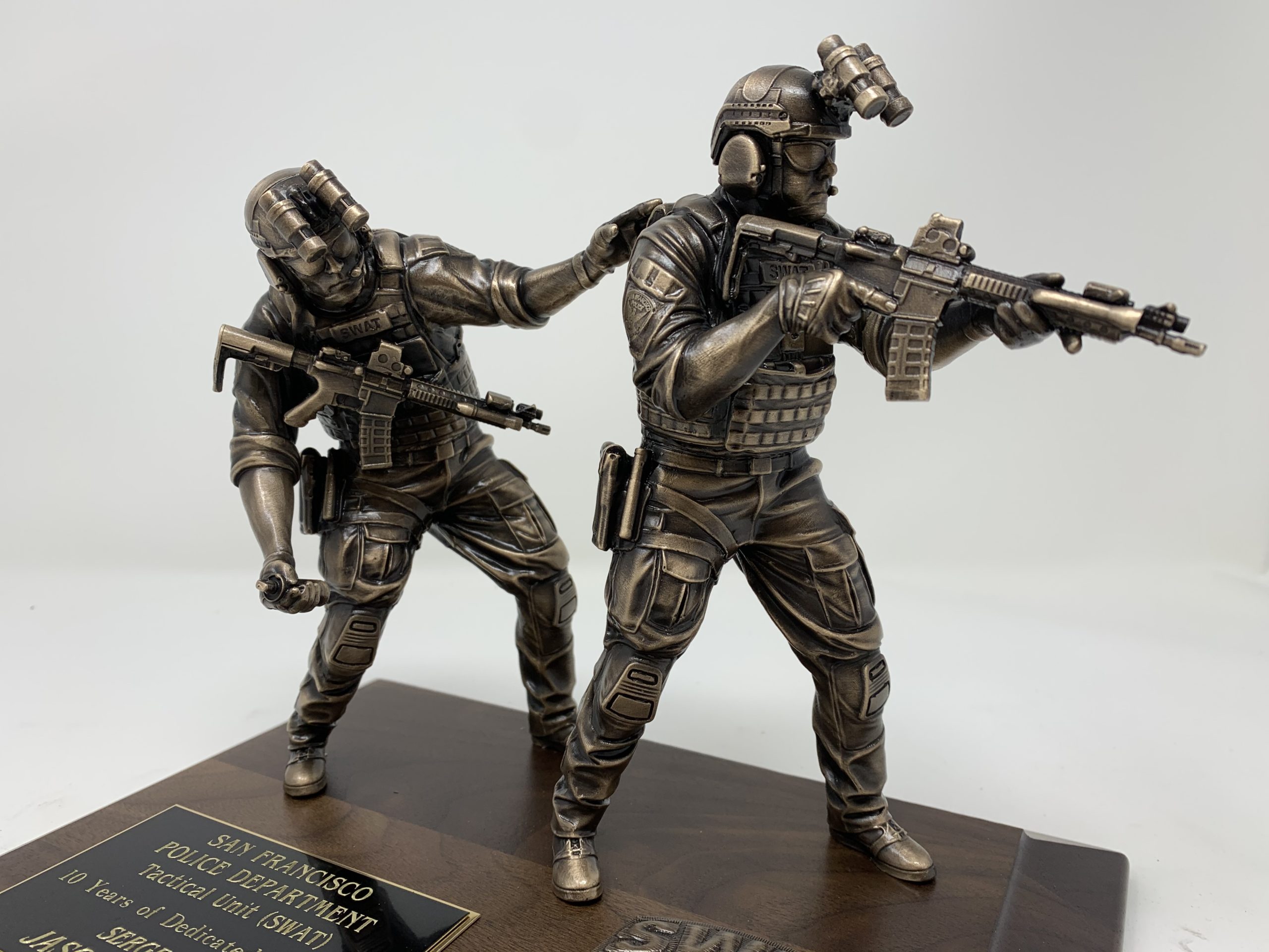Bronze SWAT entry unit law enforcement retirement and recognition awards, Law Enforcement Tactical team awards