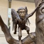 Bronze Flying Monkey Statue
