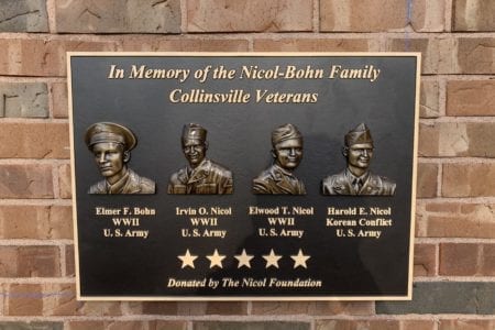 bronze portrait plaque for multiple people