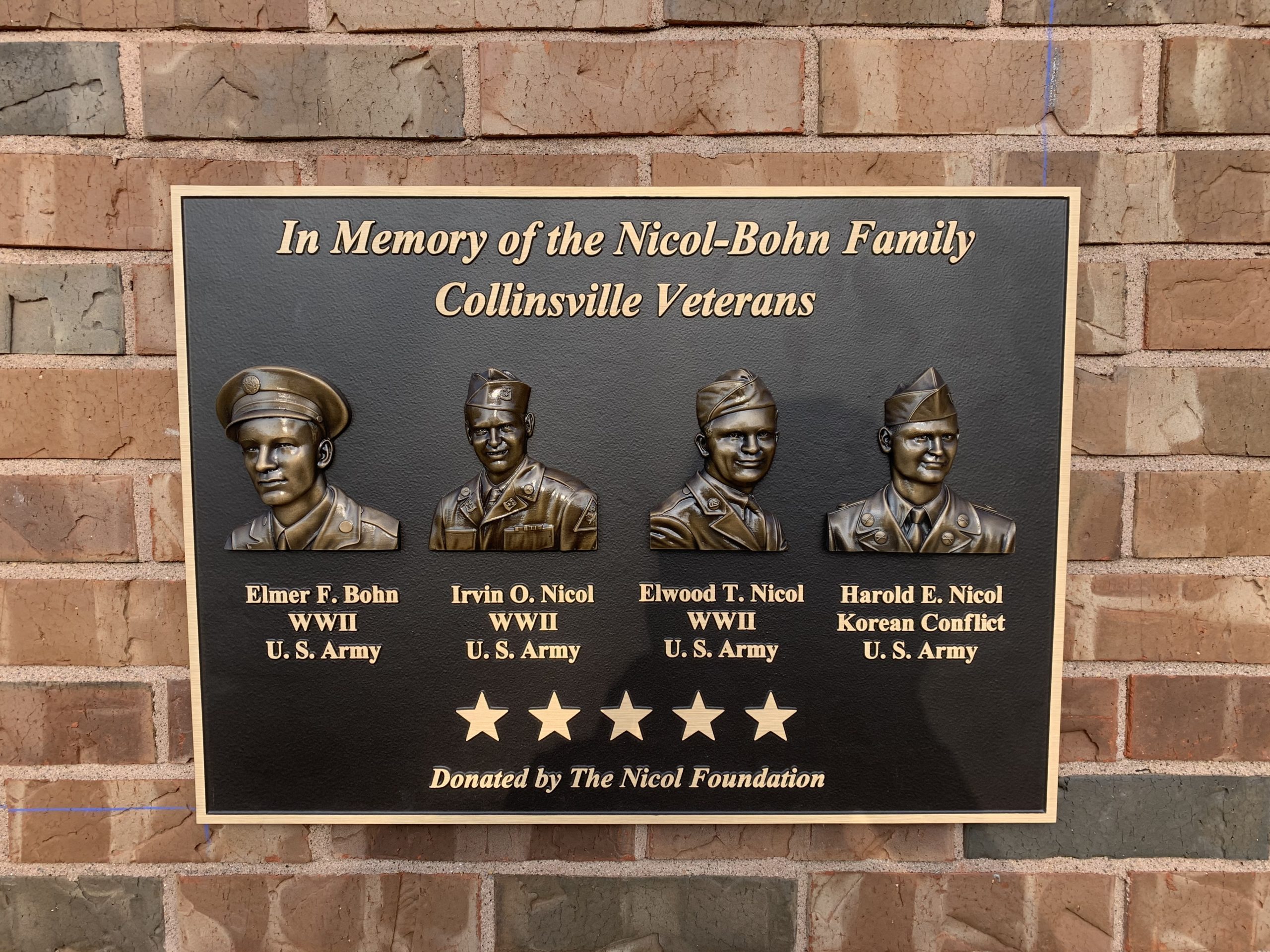 bronze plaque for multiple people
