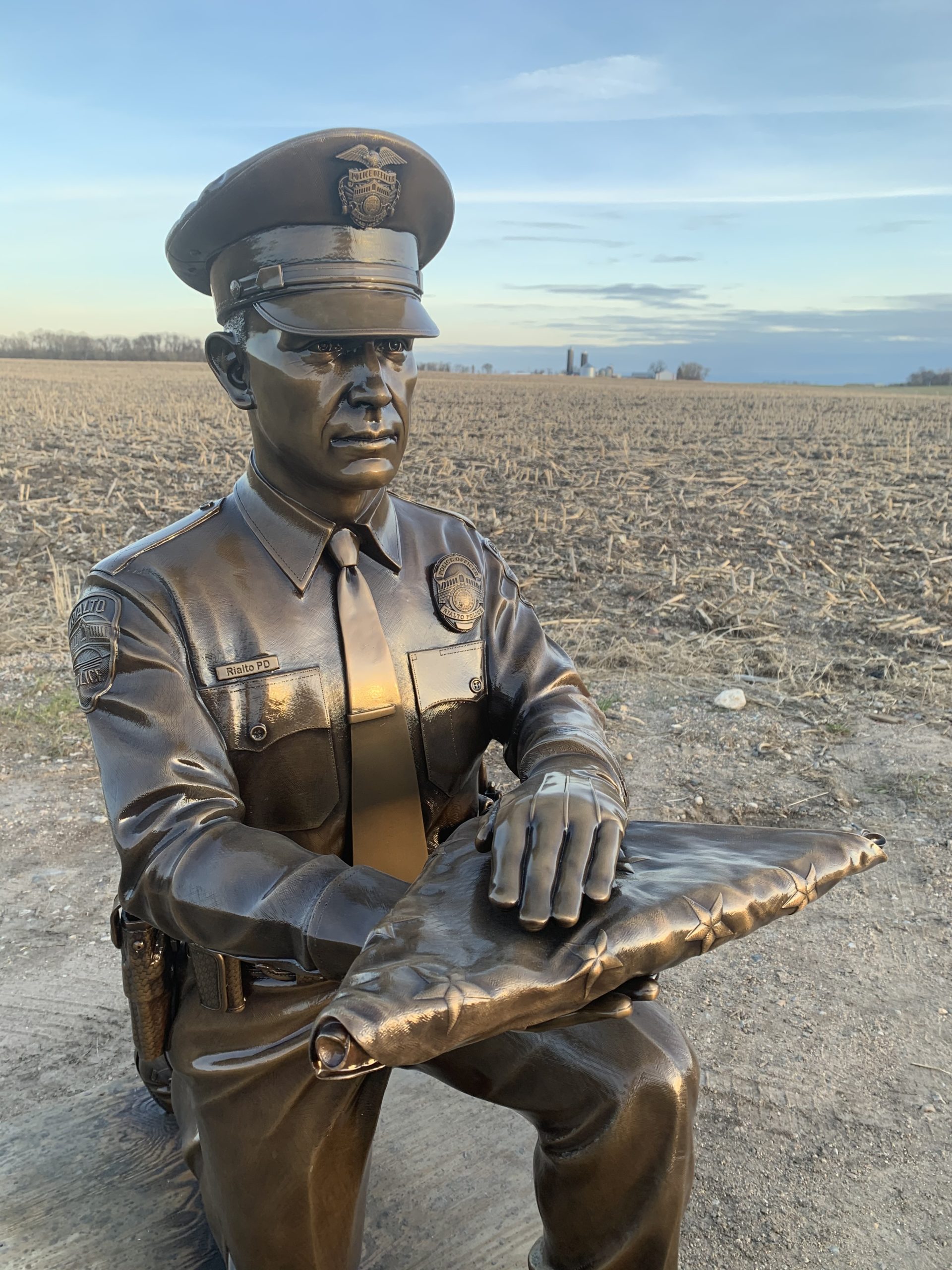 outdoor police statue