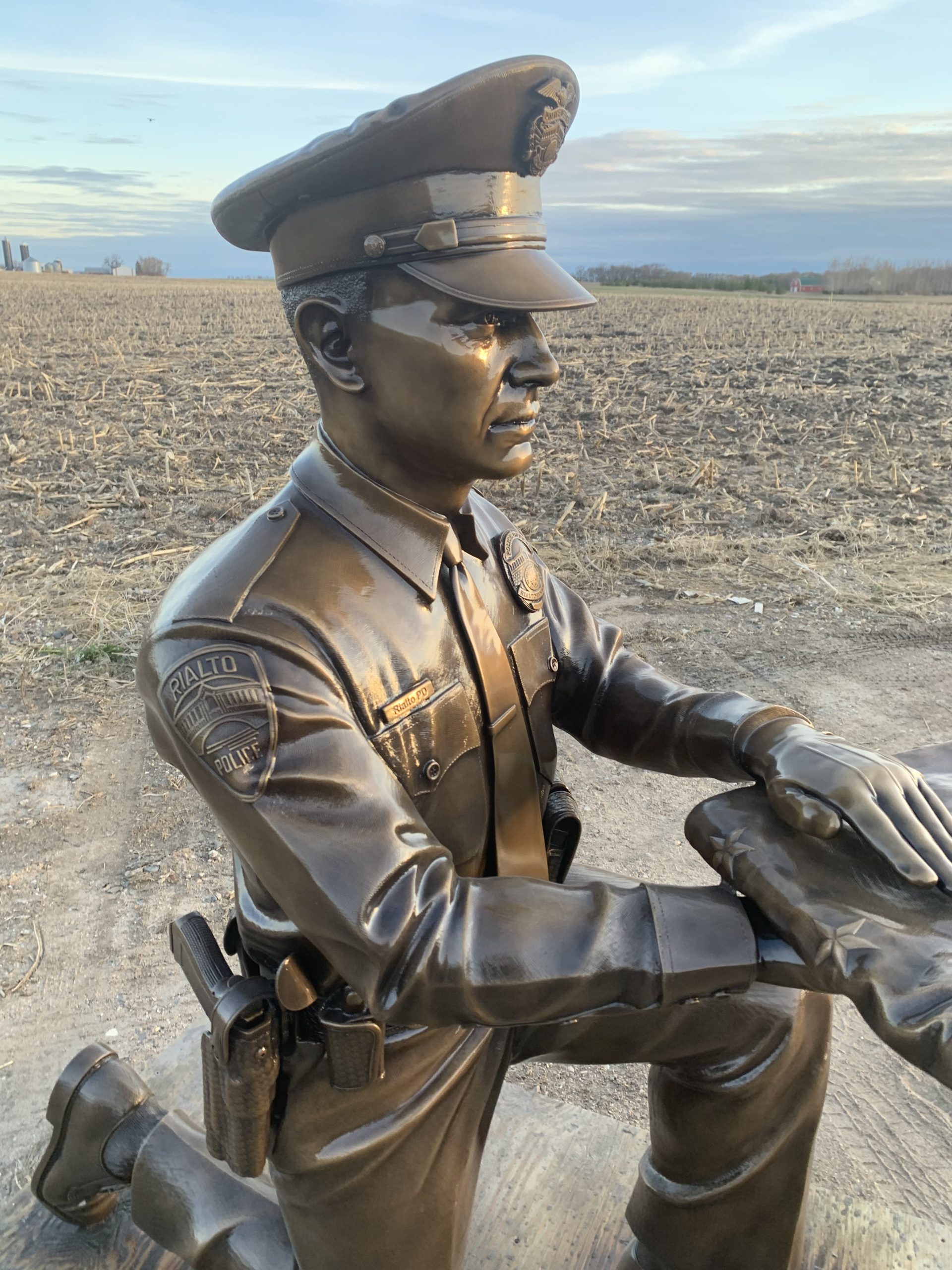 outdoor officer statue