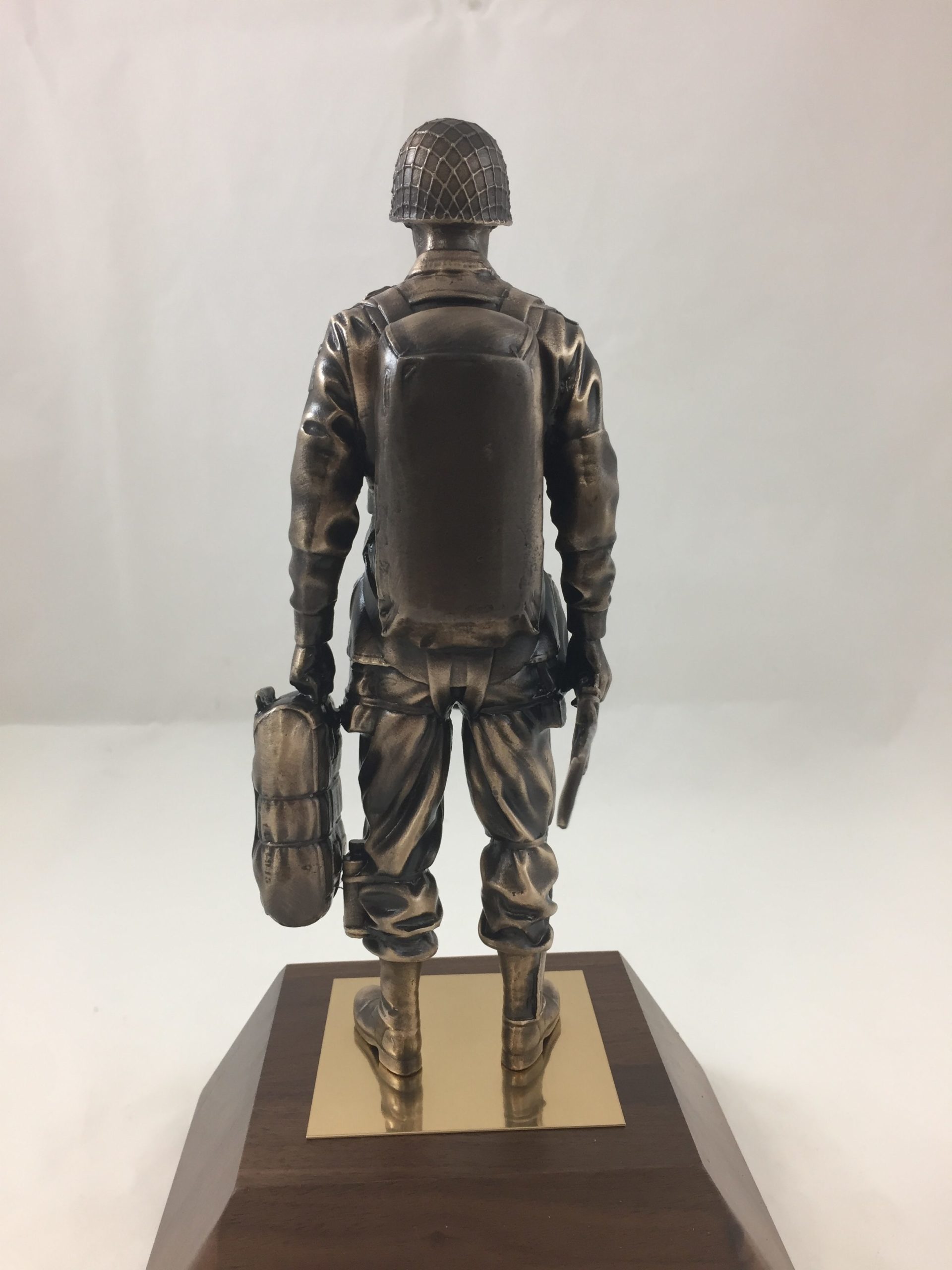 paratrooper statue on base