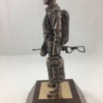 paratrooper statue side profile