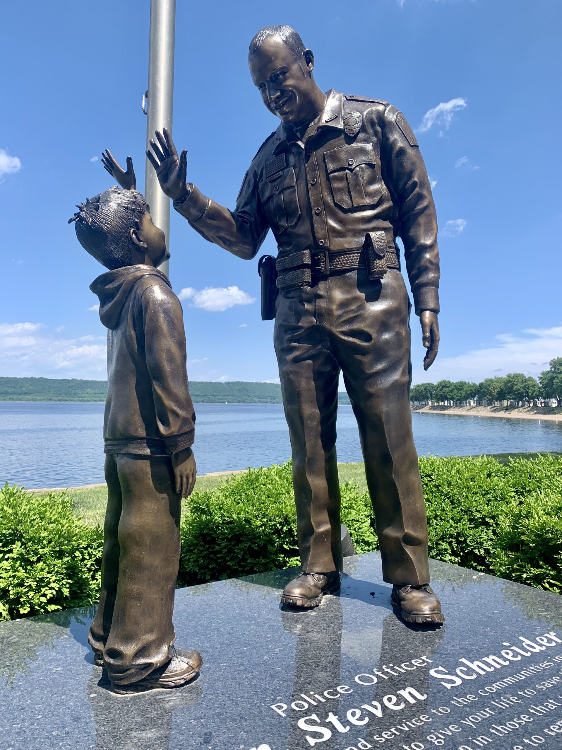 Officer Shawn Schneider memorial on base