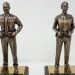 Bronze police figurines
