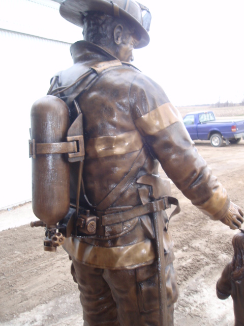 firefighter memorial statue