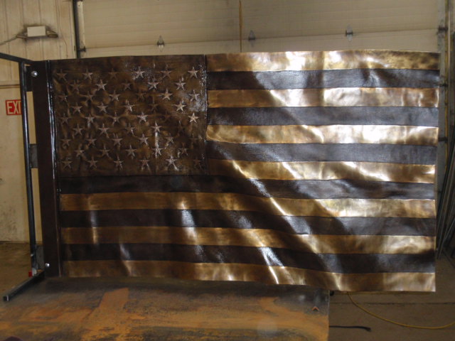 Bronze United States Flag memorial