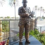 bronze firefighter sculpture of Protector I