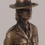 closeup of highway patrol statue